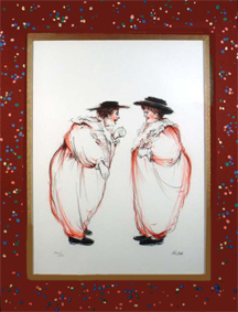 lithographie la conversation